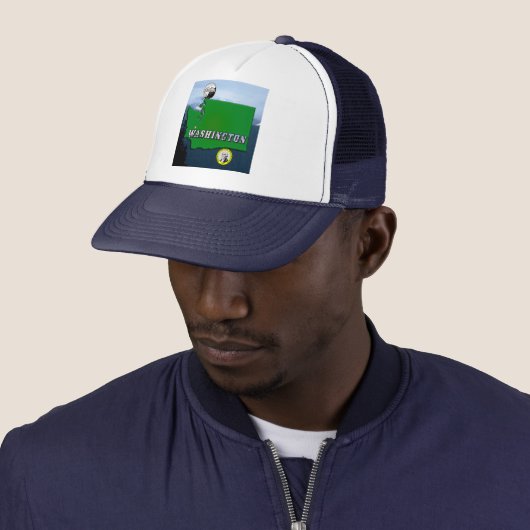ワシントン州フェイクマップクォーター、シール、山 キャップ (インサイチュ)