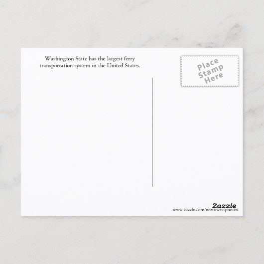 ワシントン州フェリー旅行写真 ポストカード (裏面)