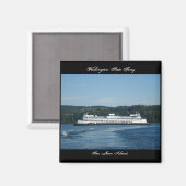 ワシントン州フェリー、サンフアン諸島 マグネット (正面/裏面)