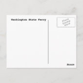 ワシントン州フェリー ポストカード (裏面)