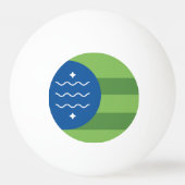 ワシントン州ベリンガム国旗 卓球ボール (裏面)