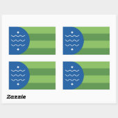 ワシントン州ベリンガム国旗 長方形シール (シート)