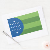 ワシントン州ベリンガム国旗 長方形シール (封筒)