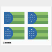 ワシントン州ベリンガム国旗 長方形シール (シート)