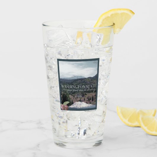 ワシントン州ポスターアート タンブラーグラス (アイス裏面)