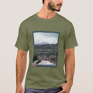 ワシントン州ポスターアート Tシャツ