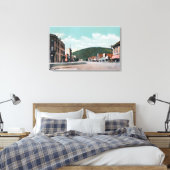 ワシントン州メインストリートコルビルの景色 キャンバスプリント (インサイチュ (寝室))