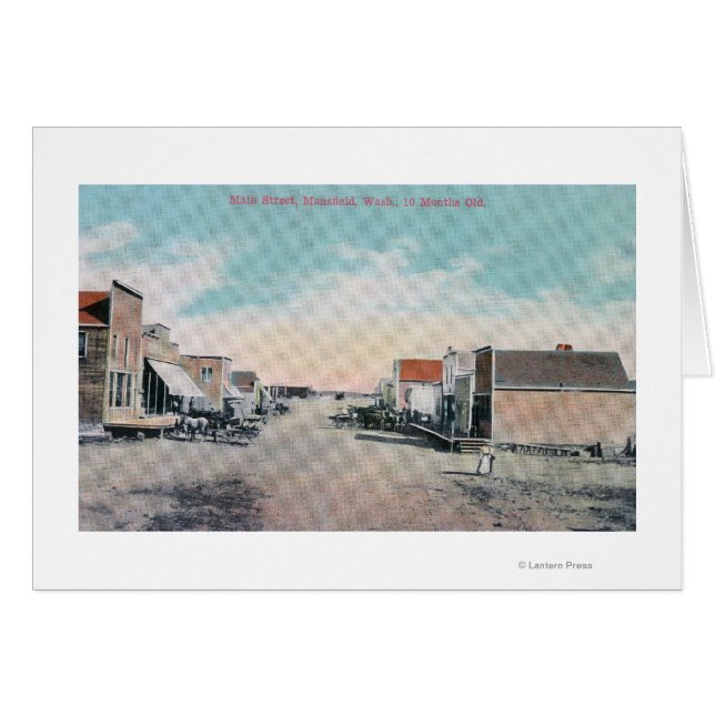 ワシントン州メインストリートマンズフィールドのビュー (正面横)