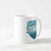 ワシントン州レイニア山の山頂デザイン コーヒーマグカップ (正面右)