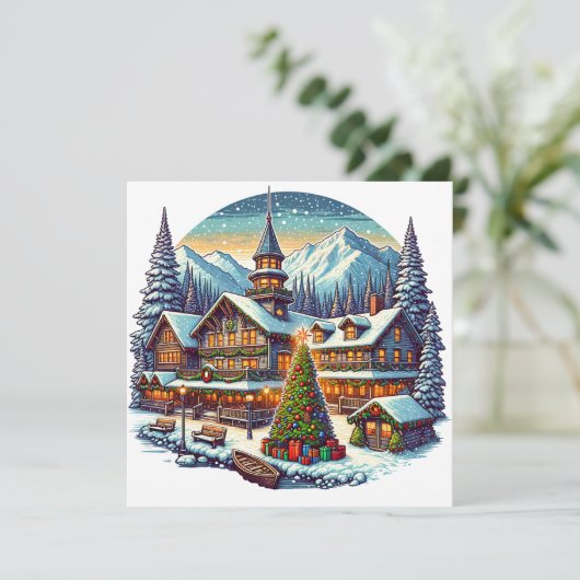 ワシントン州レブンワースのクリスマスタイム カード (スタンド正面)