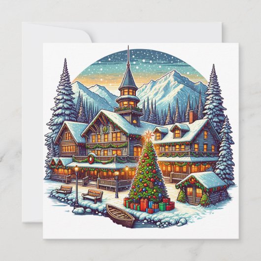 ワシントン州レブンワースのクリスマスタイム カード (正面)