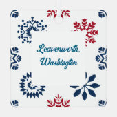 ワシントン州レブンワースのクリスマスタイム メタルオーナメント (裏面)