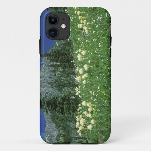 ワシントン州レーニア山国立公園 ユナイス湖のベアグラス Case-Mate iPhoneケース (裏面)