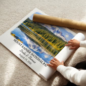 ワシントン州レーニア山国立公園 水彩画 ポスター