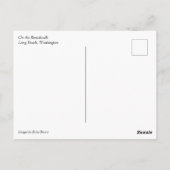 ワシントン州ロングホテルのBoardwalkビーチ ポストカード (裏面)