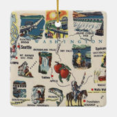 ワシントン州ヴィンテージ観光客 セラミックオーナメント (裏面)
