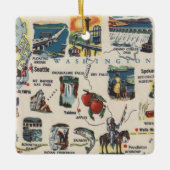 ワシントン州ヴィンテージ観光客 セラミックオーナメント (正面)