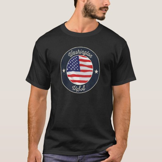 ワシントン州土産レトログラフィック Tシャツ (正面)