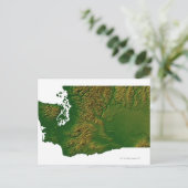 ワシントン州地図3 ポストカード (スタンド正面)