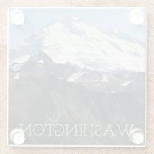 ワシントン州山ベーカー景観 ガラスコースター (裏面)