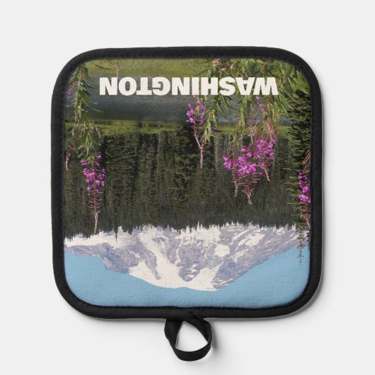 ワシントン州山レイニアワイルドフラワーズ 鍋敷き (正面)