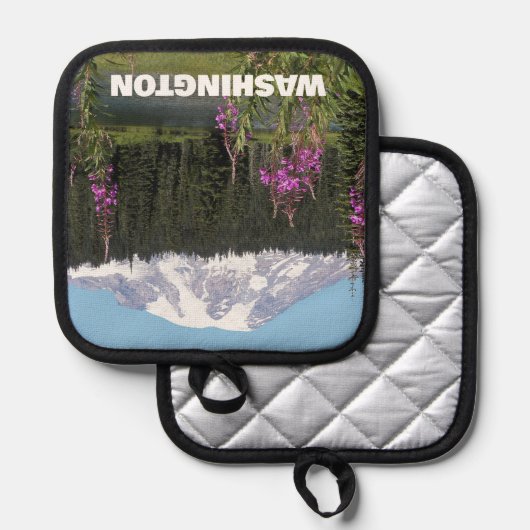 ワシントン州山レイニアワイルドフラワーズ 鍋敷き (正面/裏面)