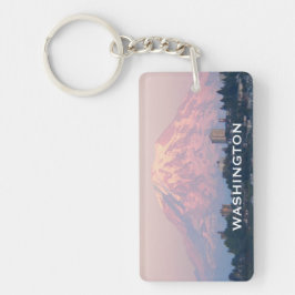 ワシントン州山レイニエ写真 キーホルダー