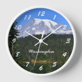 ワシントン州山レイニエ写真 壁時計 (正面)