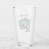 ワシントン州旗とフラワーパシフィックロードデンドロン タンブラーグラス (裏面)