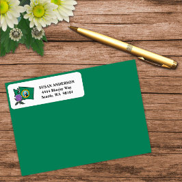 ワシントン州旗とフラワーパシフィックロードデンドロン ラベル