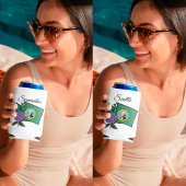 ワシントン州旗とフラワーパシフィックロードデンドロン 缶クーラー