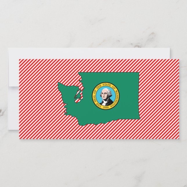 ワシントン州旗の地図 (正面)