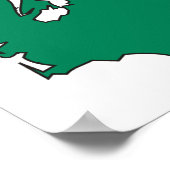 ワシントン州旗の地図 ポスター (角)