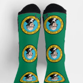 ワシントン州旗を持つアスレティッククルー靴下 ソックス (上部)