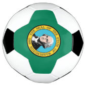 ワシントン州旗を持つ愛国的なサッカーボール サッカーボール (回転)