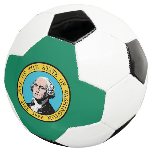 ワシントン州旗を持つ愛国的なサッカーボール サッカーボール (3/4)
