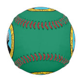 ワシントン州旗を持つ愛国的な州 野球ボール (正面)