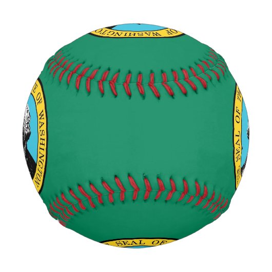 ワシントン州旗を持つ愛国的な州 野球ボール (正面)