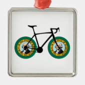 ワシントン州旗サイクリング メタルオーナメント (正面)