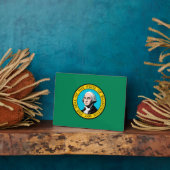 ワシントン州旗デザイン フォトプラーク (側面)