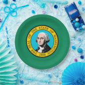 ワシントン州旗デザイン ペーパープレート (パーティー)