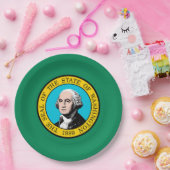 ワシントン州旗デザイン ペーパープレート (パーティー)