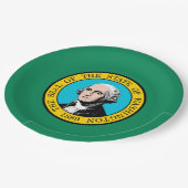 ワシントン州旗デザイン ペーパープレート (アングル)