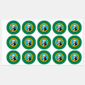 ワシントン州旗デザイン ラベル (シート)