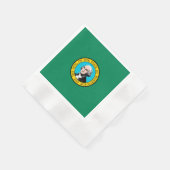 ワシントン州旗デザイン 縁ありカクテルナプキン (角)