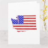 ワシントン州旗愛国 カード (黄色い花)