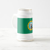 ワシントン州旗 ビールジョッキ (正面左)