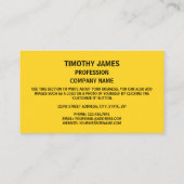 ワシントン州旗 名刺 (裏面)