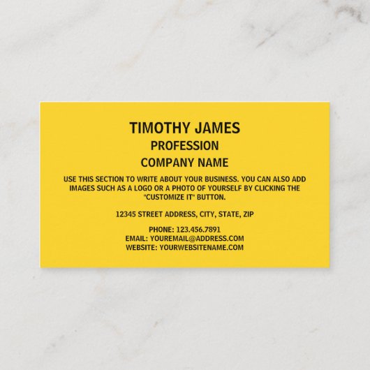 ワシントン州旗 名刺 (裏面)