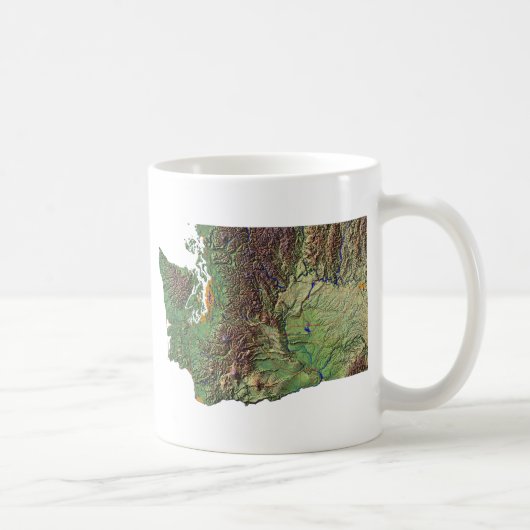 ワシントン州旗+地図マグカップ コーヒーマグカップ (右)